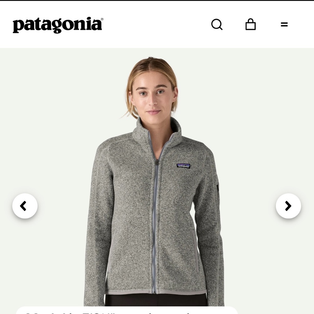 Patagonia Better Sweater Fleece Zip-Up Jacket like new